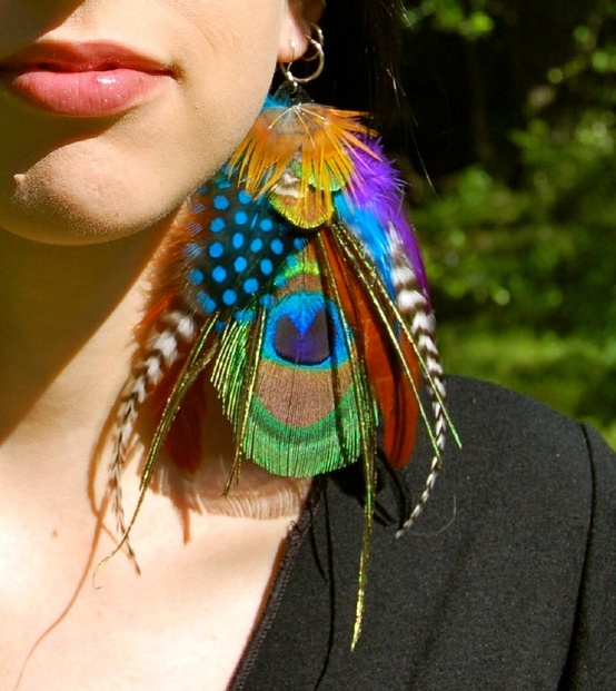 Gypsy-Peacock-Feather-Earrings