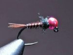 Pink beaded PT nymph glava