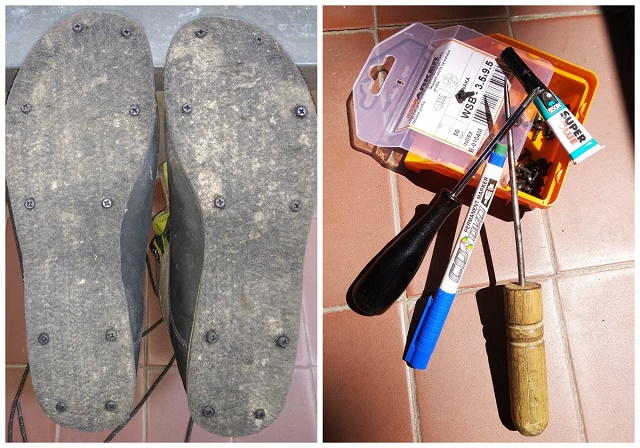 Postavljanje zavrtnjeva na đon cokule i filc