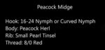 materijal za peacock midge