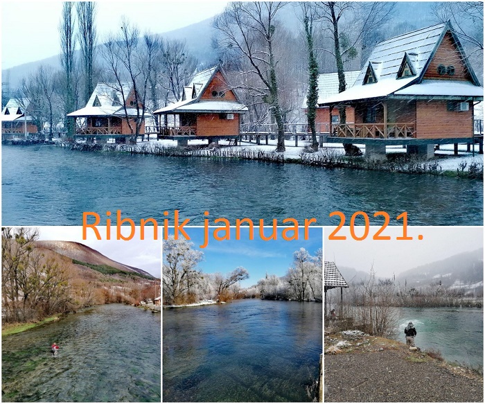 Reka Ribnik zimi januar 2021.